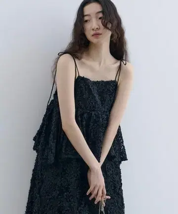페르나 PERNA 플라워 프릴 레이스 원피스