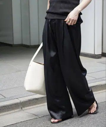 Minimal Satin 팬츠 36 블랙