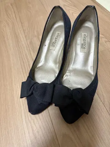 히미코 elegance 블랙 리본 포함 펌프스