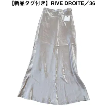 택 포함 새상품 RIVEDROITE 리브드 새틴 내로우 롱 스커트