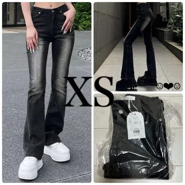 Darich 블라스트 플레어 데님 팬츠 블랙 XS
