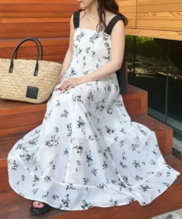 프레이 아이디 와이드 스트랩 스티치 원피스