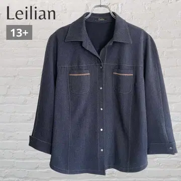 Leilian 레리안 자켓 셔츠 겉옷 7부 소매 데님풍 [13+]