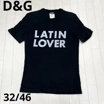유158 1 D&G 반팔 프린트 큐빅 T셔츠 블랙