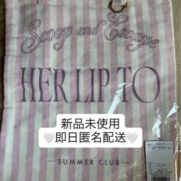 Herlipto ice cream 스트라이프 토트백 아이스