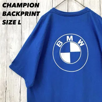 CHAMPION 챔피언 BMW 백 프린트 티셔츠 L 미국 빈티지 의류