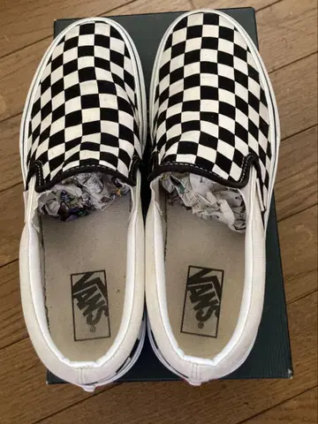 Vans 체커 패턴 슬립온 27cm