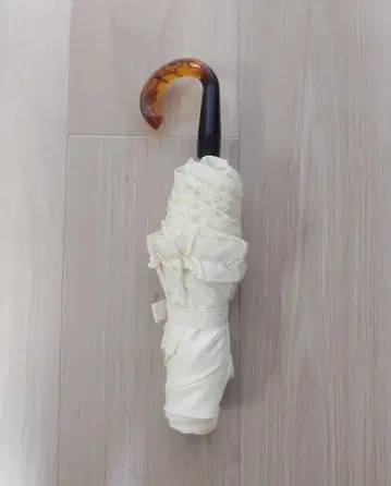 [미사용품] 아이보리 프릴 양산 50cm