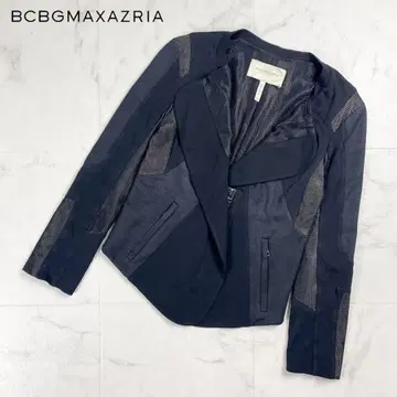 BCBG 맥스 아즈리아 패치워크 오픈 카라 자켓 블랙 XXS*CD234