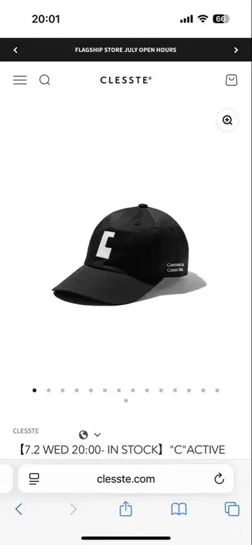 CLESSTE 캡 2025.7.2 출시 미사용 새상품
