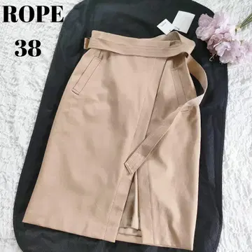 새상품 ROPE 무릎 기장 스커트 38 허리 리본 포함