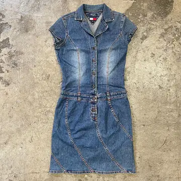 tommy jeans 타미힐피거 데님 원피스 M 반팔