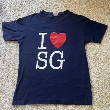 I SG 네이비 티셔츠