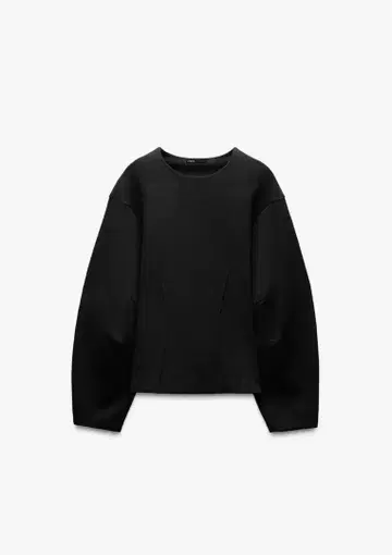 ZARA 슬림핏 맨투맨 블랙 택 포함 새상품