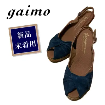 gaimo 가이모 에스파드리유 샌들 네이비 브라운 37 23.5