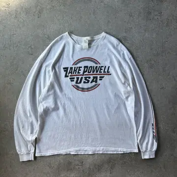 90년대00년대 lake powell 롱티 화이트 XL 스케이트 스트릿