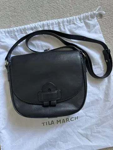 TILA MARCH 블랙 숄더백 가죽 블랙