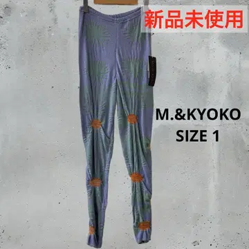 미사용 새상품 M.&KYOKO 자수 코튼 레깅스