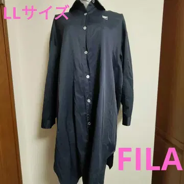 휠라 LL 사이즈 셔츠 튜닉 네이비 컬러 원피스