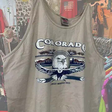 made in USA 90s 빈티지 탱크탑 오버 아메카지