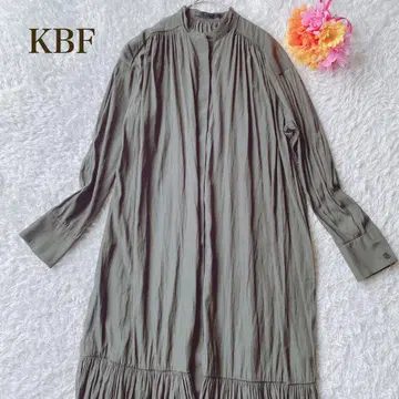 KBF [ L ] 올리브색 긴팔 셔츠 원피스 넉넉한 체형 커버