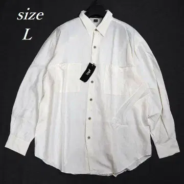 90s phiz 피즈 실크 셔츠 데드스탁 택 포함 화이트 L