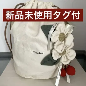 미사용 새상품 택 포함 포테치노 Potechino 꽃 체리 파우치 복조리