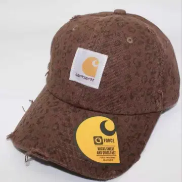 carhartt 브라운 레오파드 무늬 모자 남녀 공용