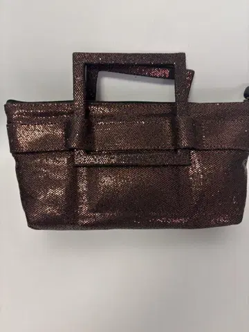 라메 믹스 브라운 핸들 백