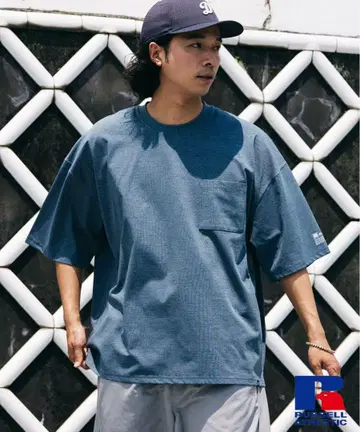 RUSSELL ATHLETIC 블루 티셔츠 L