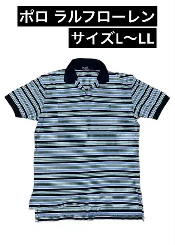 폴로 랄프로렌 사이즈 L~LL 스트라이프 피케 셔츠 골프 반팔