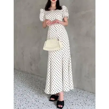 RESEXXY 버블 슬리브 머메이드 원피스