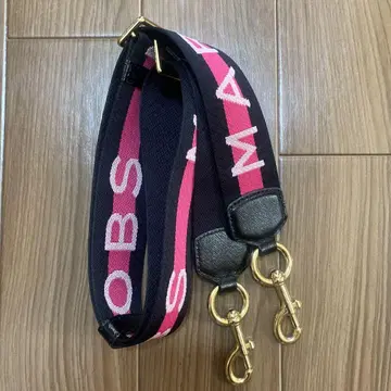 로고 블랙/핑크 숄더 스트랩 marc jacobs