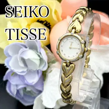 작동 손목시계 SEIKO TISSE 세이코 골드 6P 다이아 H37