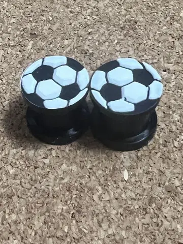 축구공 디자인 귀걸이(양쪽 귀) 00g
