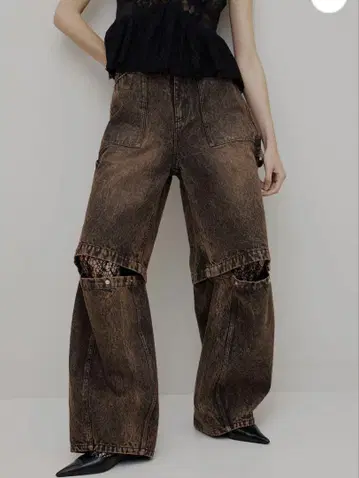 MEDI 2WAY REMOVE DENIM PANTS 브라운 26inch