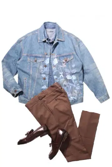 ETRO (에트로) 플로럴 프린트 데님 자켓 데님 자켓 XS/S/M