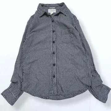 랄프 로렌 깅엄 체크 긴팔 셔츠 인도 면 네이비 XS