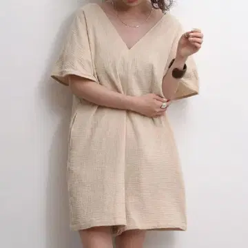 하프 슬리브 콤비 네이비