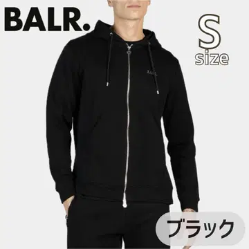 BALR. 지퍼 후드티 블랙 S 남녀 공용 Q 시리즈 컬렉션