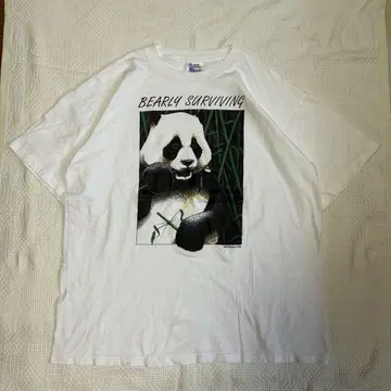90s USA제 Human-i-Tees 팬더 프린트 티셔츠 XL