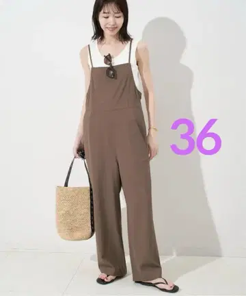 SLOBE IENA 2매 세트 내로우 살로펫 x TEE 세트 36 브라운