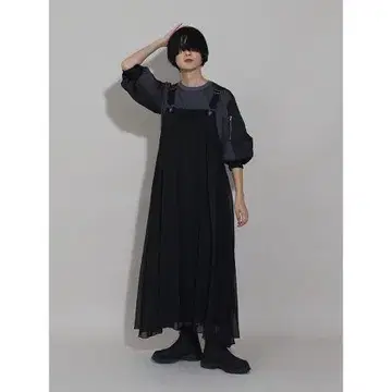 LASUD ACTIVE 레이스업 디자인 오버롤 스커트