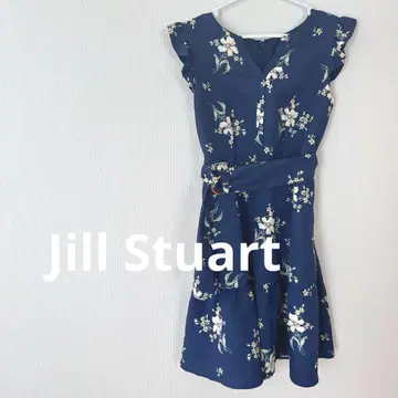 Jill Stuart 네이비 플라워 프린트 원피스