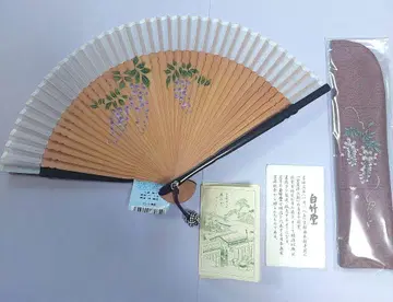 교토 [시라타케도] 후지 부채, 봉투 포함, 나무 상자형