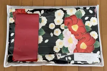 꽃무늬 하카마 사이즈 F 블랙 빨간색 화이트 그린
