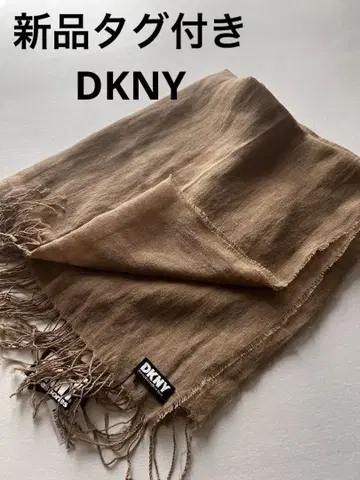 택 포함 미사용 새상품 이탈리아제 DKNY 린넨 혼방 스톨 린넨