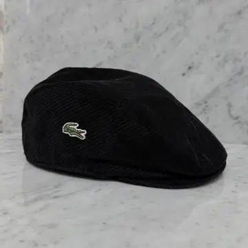 새상품급 LACOSTE 라코스테 헌팅 캡 모자 코듀로이 블랙