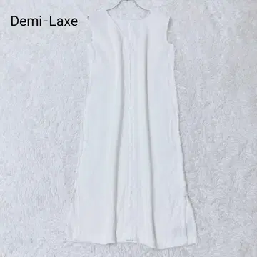 Demi-Laxe 여성용 원피스 화이트 36 슬리브리스 롱