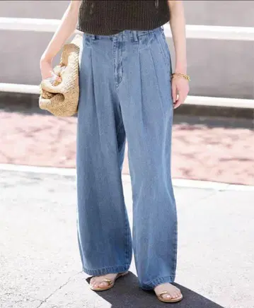 LEDENIM TUCK TROUSER 40